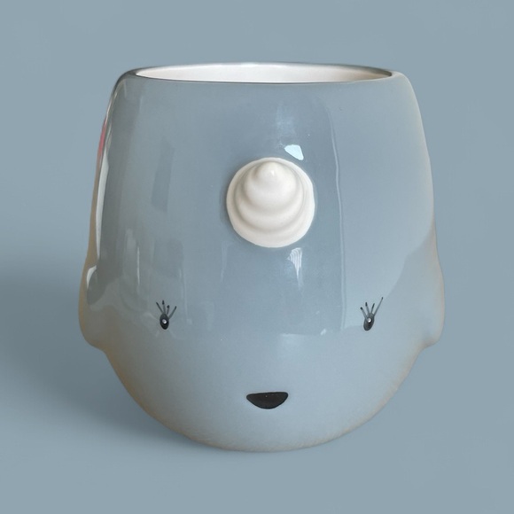 TAG Brand Narwhal Whale Coffee Mug Cup - Grey - Picture 1 of 7